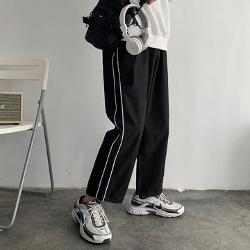 Summer Thin Casual Pants Men Fashion Solid Color Drawstring Joggers Pants Men Streetwear Loose Hip Hop Trousers Mens M-2XL aidase-shop